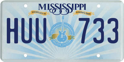 MS license plate HUU733