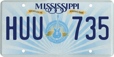 MS license plate HUU735