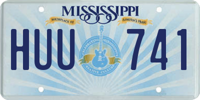 MS license plate HUU741