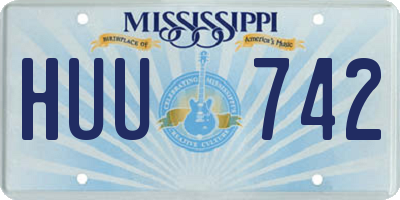 MS license plate HUU742