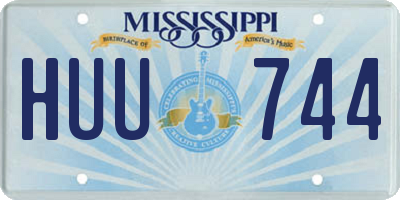 MS license plate HUU744