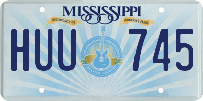 MS license plate HUU745