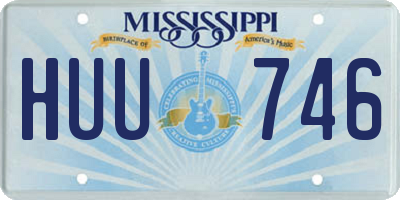MS license plate HUU746