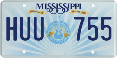 MS license plate HUU755