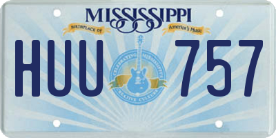 MS license plate HUU757