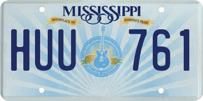 MS license plate HUU761