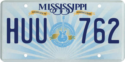 MS license plate HUU762