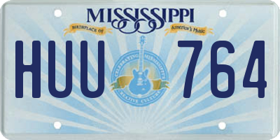 MS license plate HUU764