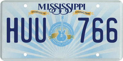 MS license plate HUU766