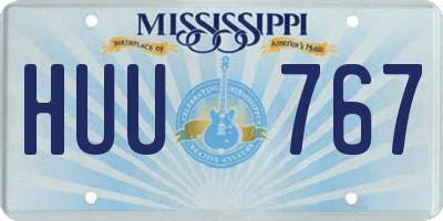 MS license plate HUU767