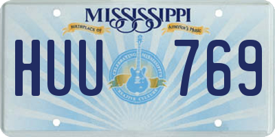 MS license plate HUU769