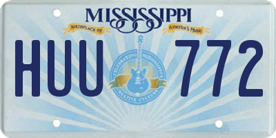MS license plate HUU772