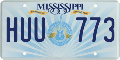 MS license plate HUU773