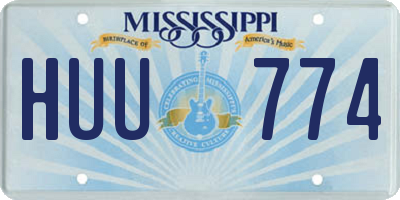 MS license plate HUU774