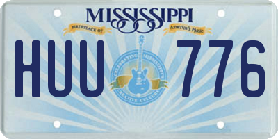MS license plate HUU776