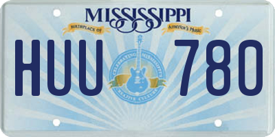 MS license plate HUU780