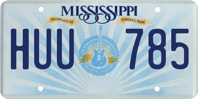 MS license plate HUU785