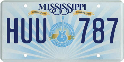 MS license plate HUU787