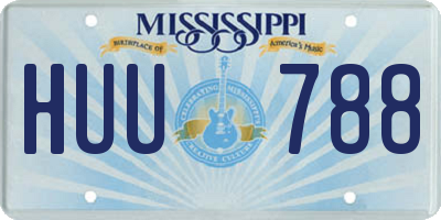 MS license plate HUU788