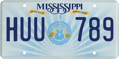 MS license plate HUU789