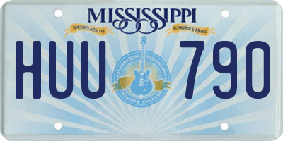 MS license plate HUU790