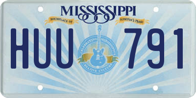 MS license plate HUU791