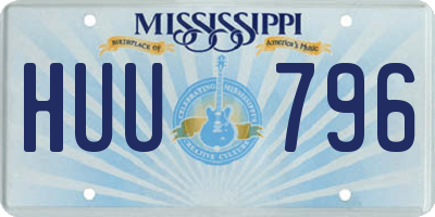 MS license plate HUU796
