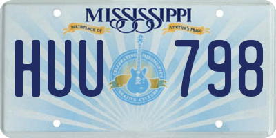 MS license plate HUU798