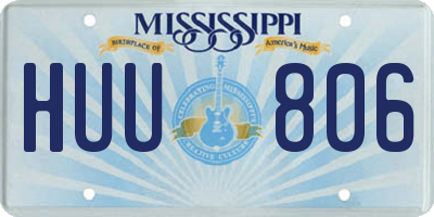 MS license plate HUU806