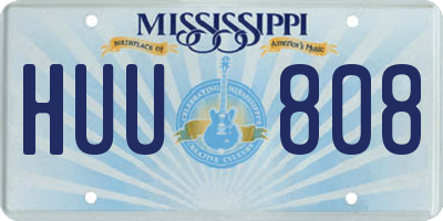 MS license plate HUU808