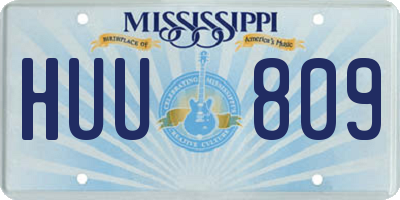 MS license plate HUU809