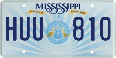 MS license plate HUU810