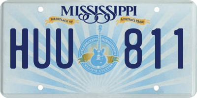 MS license plate HUU811
