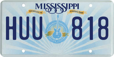 MS license plate HUU818