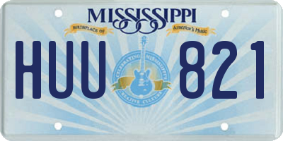 MS license plate HUU821