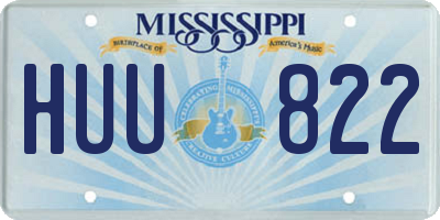 MS license plate HUU822