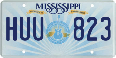 MS license plate HUU823