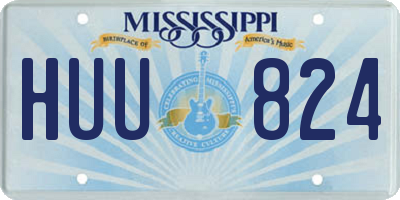MS license plate HUU824