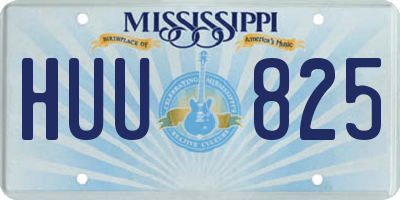 MS license plate HUU825