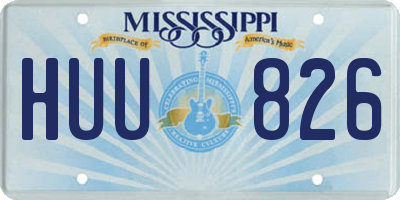 MS license plate HUU826