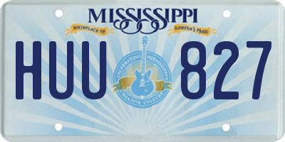 MS license plate HUU827
