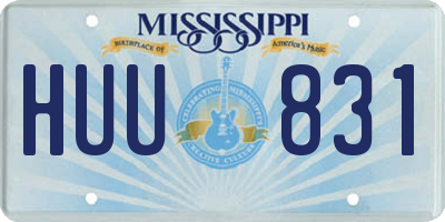 MS license plate HUU831