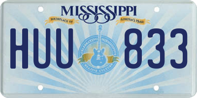 MS license plate HUU833