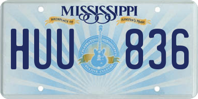 MS license plate HUU836