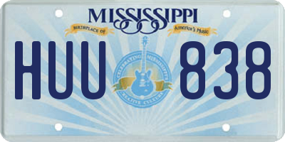 MS license plate HUU838