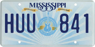 MS license plate HUU841