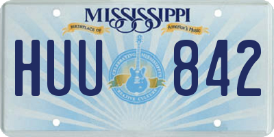 MS license plate HUU842