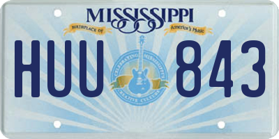 MS license plate HUU843