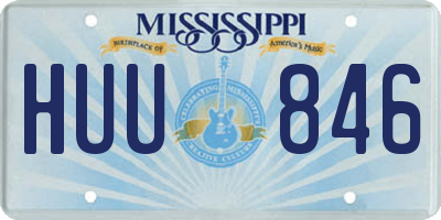 MS license plate HUU846