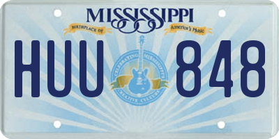 MS license plate HUU848